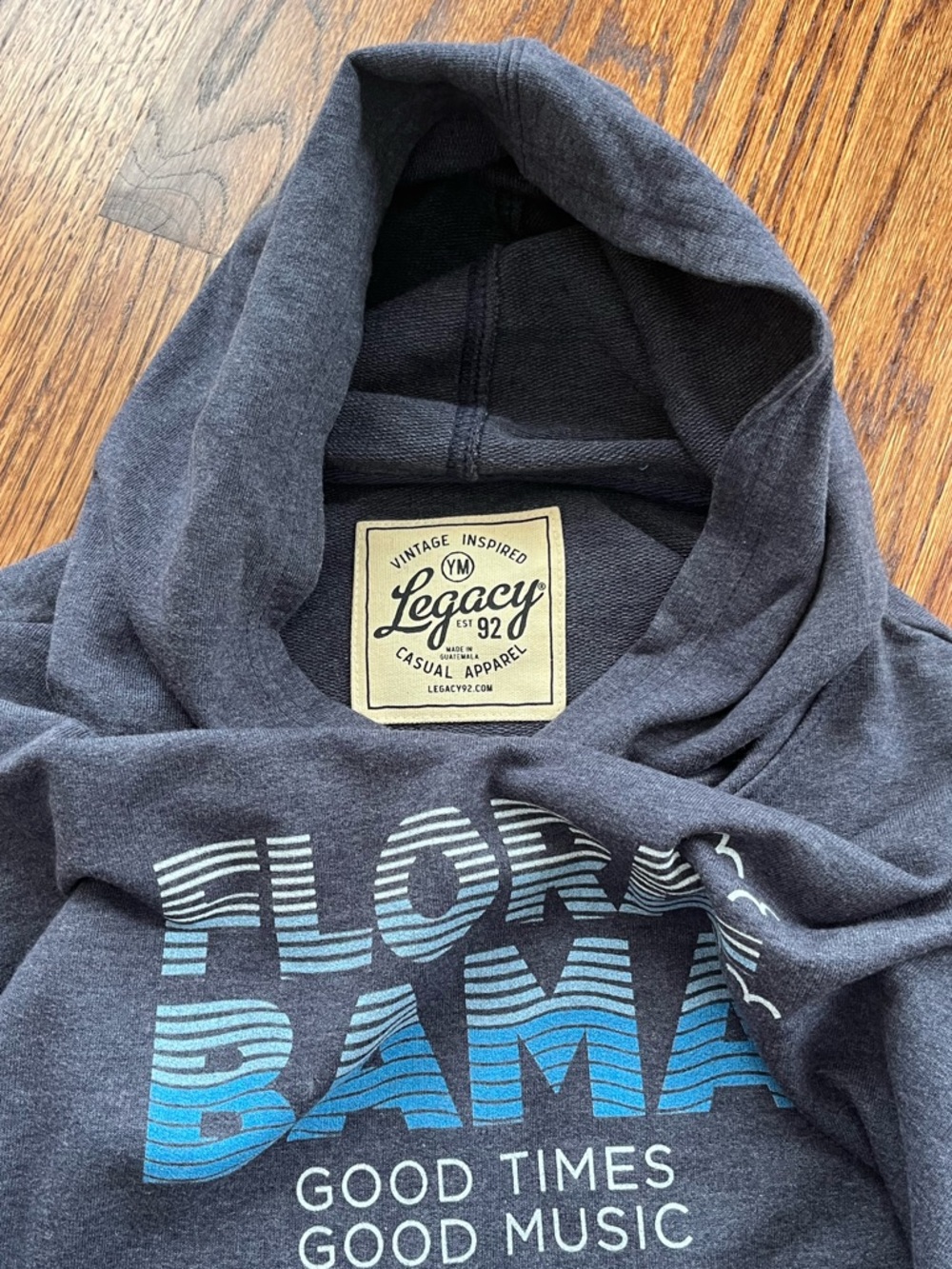 Legacy Flora Bama Kids Navy Pullover Hoodie Size YM - Picture 3 of 5